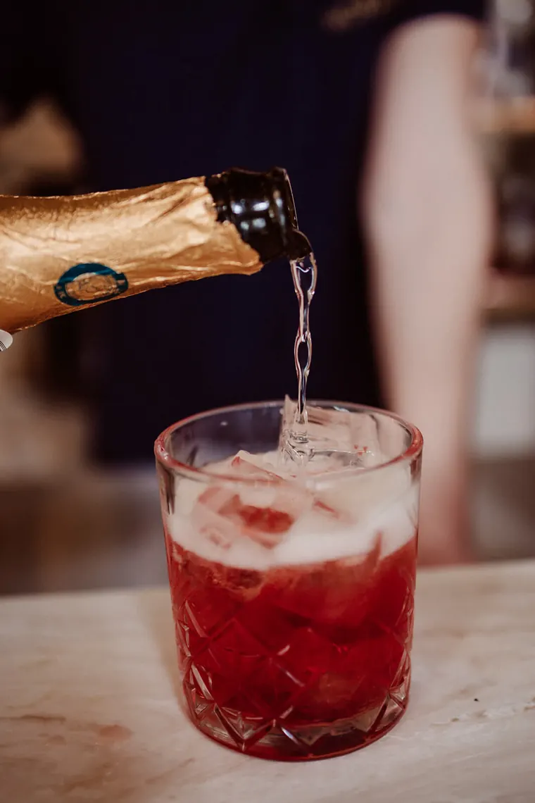 Spritz being poured at Horace’s bar